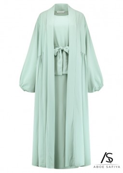 Abaya "Deluxe Medina Silk" Mint