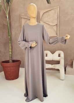 Abaya "Inaya" Taupe - Button