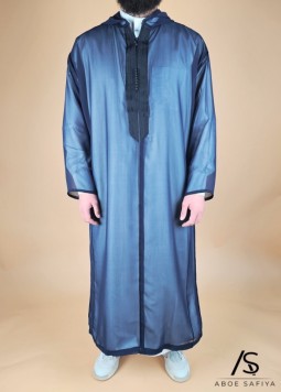 Marokkaanse Djellaba "Muslin" Navy van Rafiq