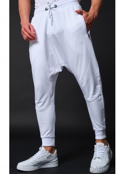 Joggingbroek Wit "Athletik" van Qaba'il