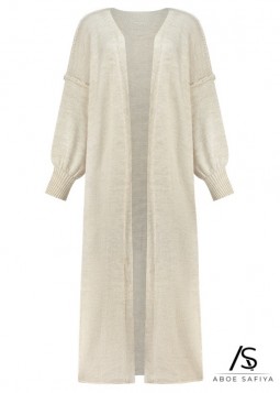 Oversized Kimono Vest "Amira" Beige