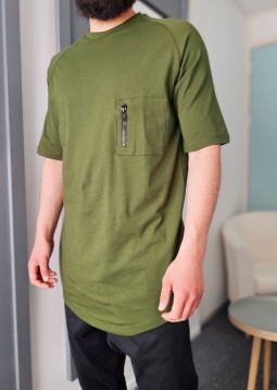 Lang T-shirt "Technical" Groen van Qawy