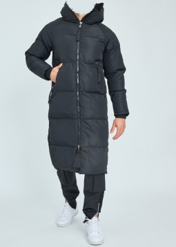 Lange Winterparka Zwart van Frilivin