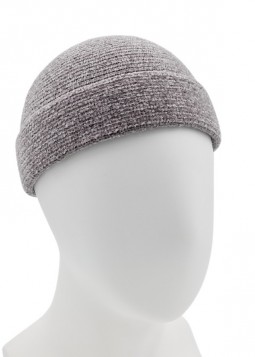 Lichtgrijze Velvet Beanie