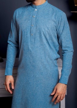 Salwar Kameez "Classy" Blauw van Bin Rizwan