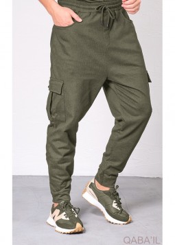 Cargo broek "Flex" Kaki van Qaba'il