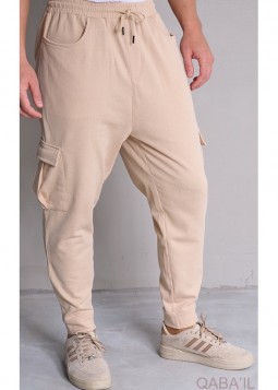 Cargo broek "Flex" Beige van Qaba'il