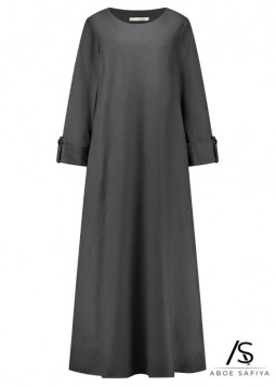 Winter Abaya "Asiya" Antraciet