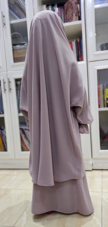 2piece jilbab voor meisjes beige 2