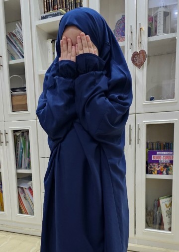 2piece jilbab voor meisjes navy
