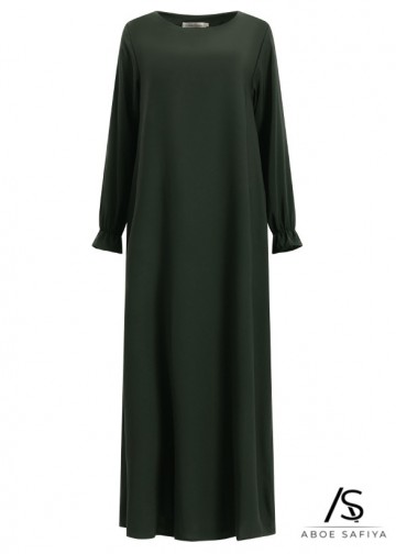 Abaya aicha donkergroen
