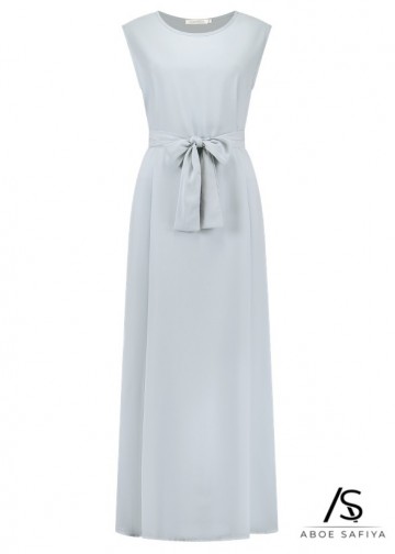 Abaya deluxe aya medina silk lichtgrijs 2