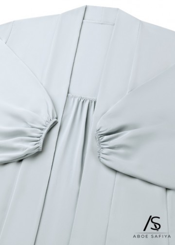 Abaya deluxe aya medina silk lichtgrijs 3