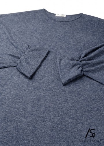 Abaya hajar batwing blauw 2