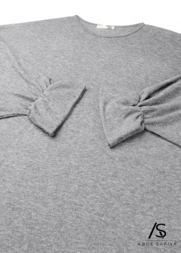 Abaya hajar batwing grijs 2