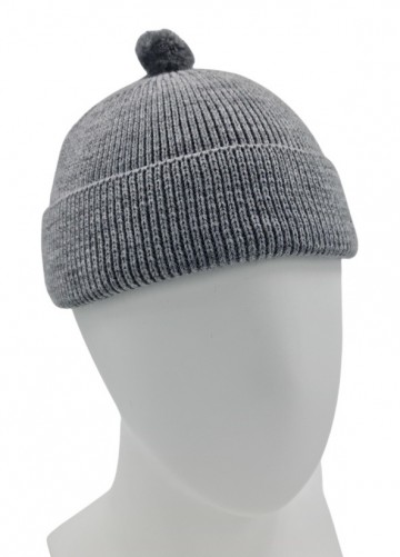 Beanie docker   lichtgrijs