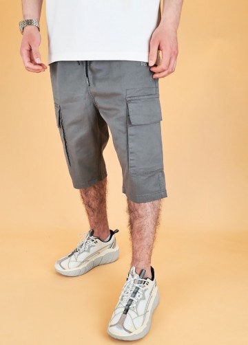 Bermuda cargo tech donkergrijs 2