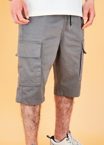 Bermuda cargo tech donkergrijs 3