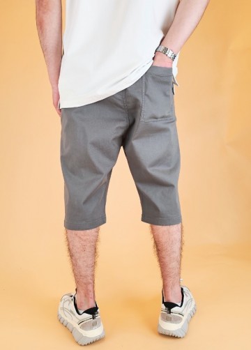 Bermuda chino basic donkergrijs 3