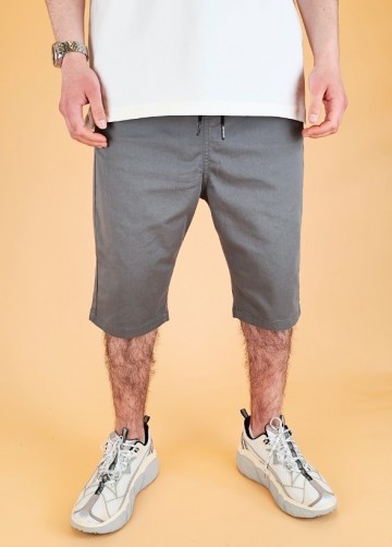 Bermuda chino basic donkergrijs