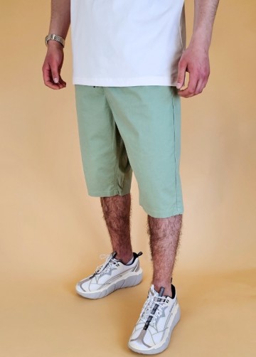 Bermuda chino basic mintgroen 2