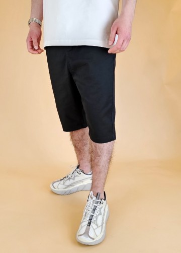 Bermuda chino basic zwart 2