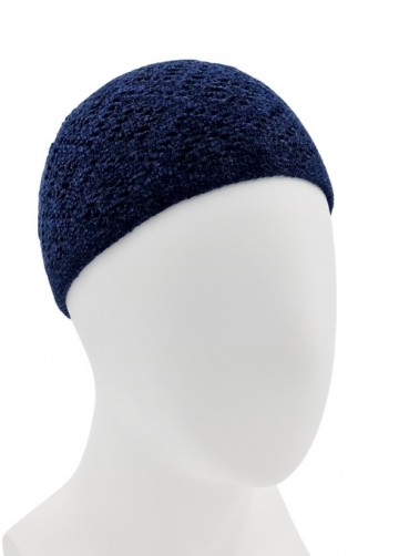 Blauwe gebedsmuts velvet subtle