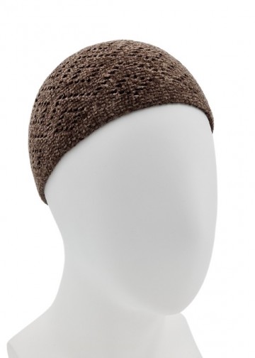 Bruine gebedsmuts velvet subtle