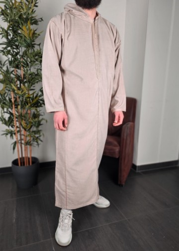 Dikke marokkaanse djellaba casablance beige   rafiq 3