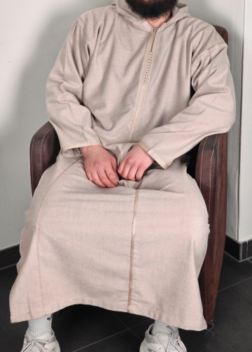 Dikke marokkaanse djellaba casablance beige   rafiq 4