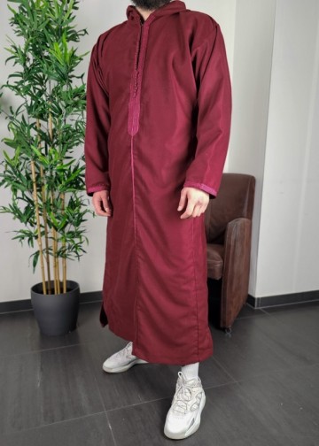 Dikke marokkaanse djellaba casablance bordeaux  rafiq 2