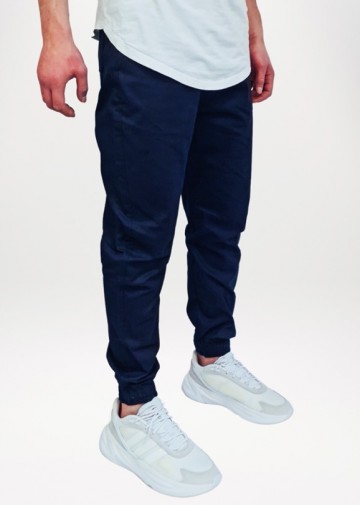 Donkerblauwe broek basic van al mirats