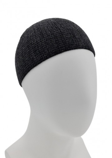 Donkergrijze gebedsmuts woolmix