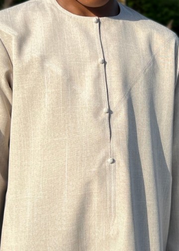 Emirati beige imperial kids   custom qamis 3