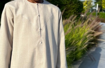 Emirati beige imperial kids   custom qamis 4