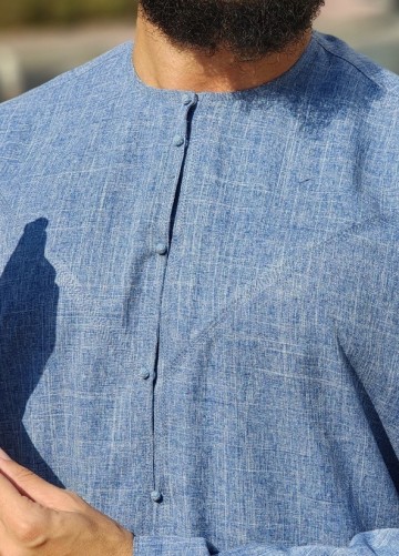 Emirati grijsblauw van custom qamis 3