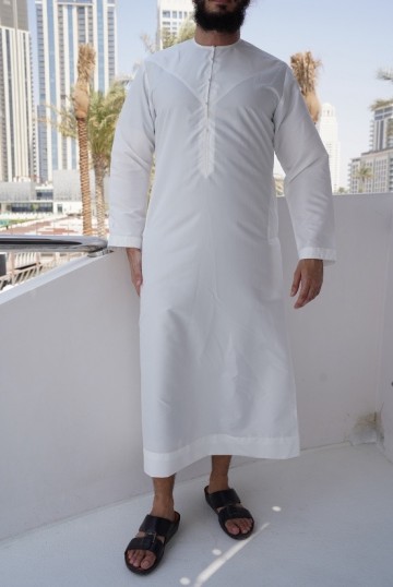 Emirati off white platinum van custom qamis 3