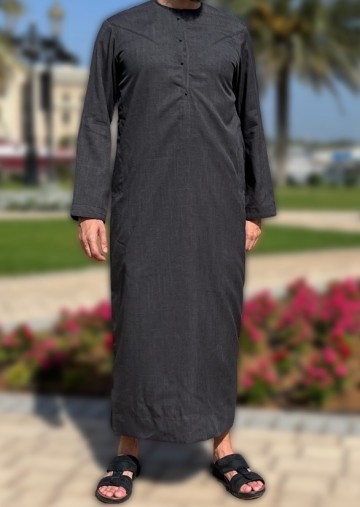Emirati qamis antraciet grijs
