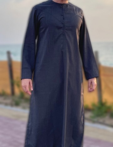 Emirati thobe donkergrijs imperial van custom qamis 2