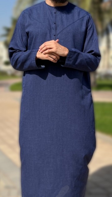 Emirati thobe navy imperial van custom qamis 3