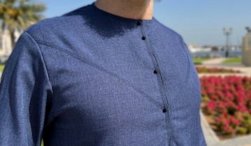 Emirati thobe navy imperial van custom qamis 4