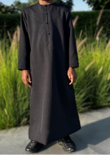 Emirati zwart imperial kids   custom qamis