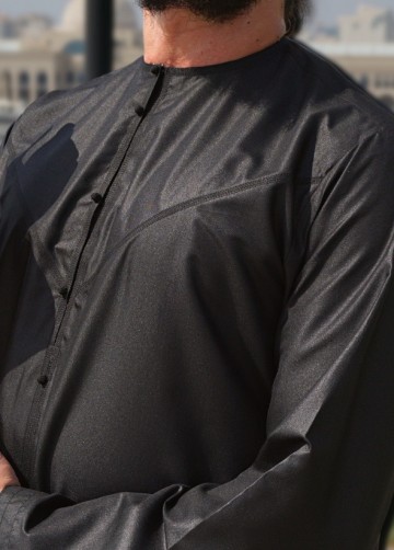 Emirati zwart platinum van custom qamis 4