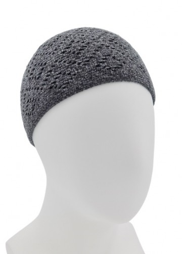 Grijze gebedsmuts velvet subtle