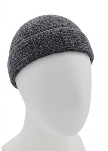 Grijze velvet beanie