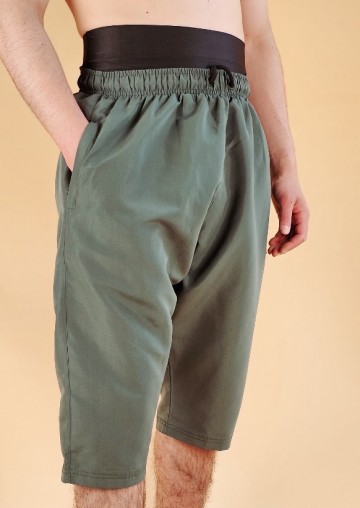 Groene islamitische zwembroek halal zwemkleding mannen