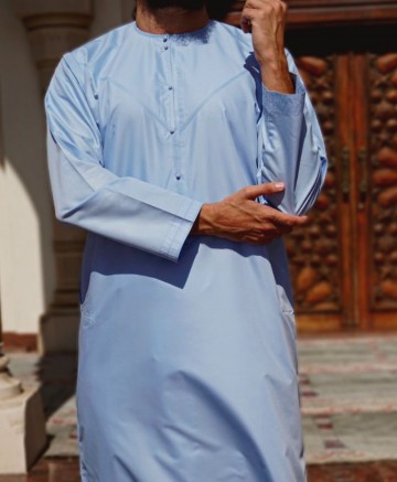 Emirati Lichtblauw van Custom Qamis