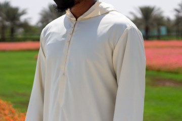 Djellaba Man Créme van Custom Qamis