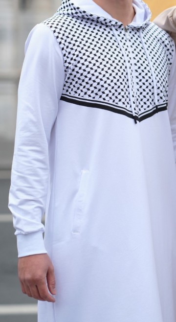 Jogging qamis quds wit van qabail 2