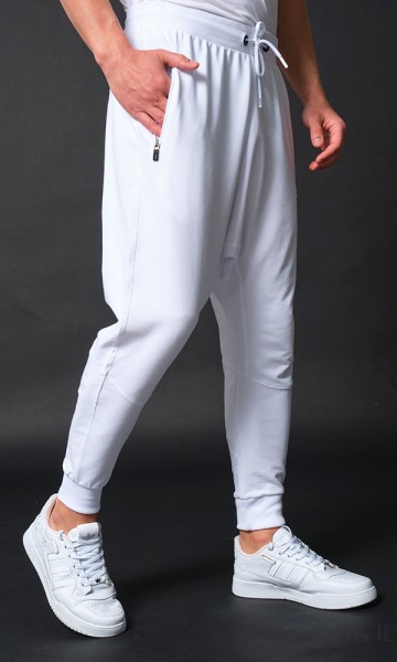 Joggingbroek athletik wit van qabail 2
